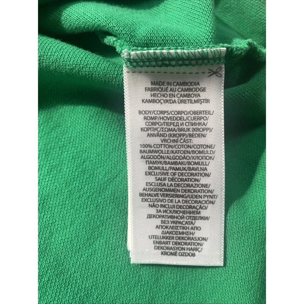 POLO RALPH LAUREN Classic Fit Polo Shirt Green Orange Polo Size Large